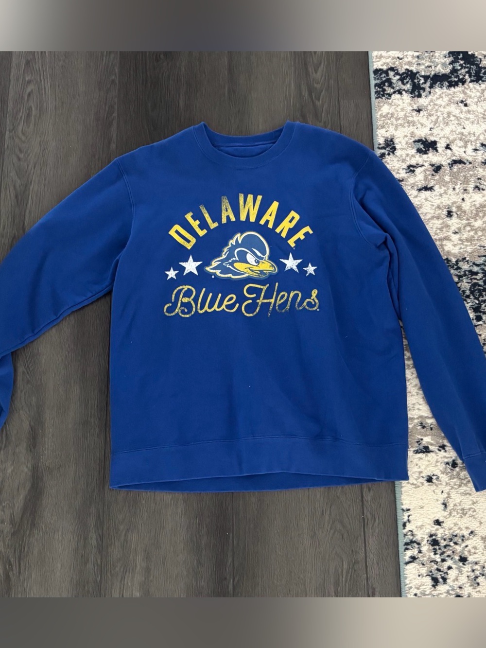 Delaware Blue Hens Kids Royal Blue Crewneck Sweatshirt